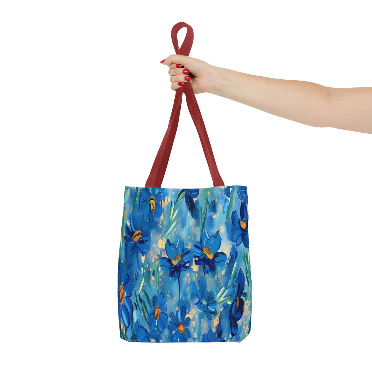 Cobalt Wildflower Meadow – Blue & Gold Painterly Floral Pattern