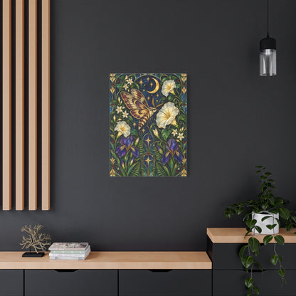 Moonlit Moth & Floral Botanical Print - 5 sizes