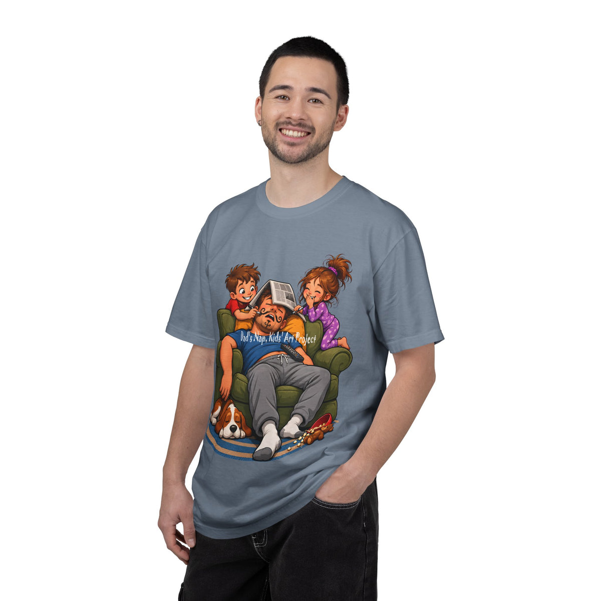 Funny Dad Nap T-Shirt | Kids Prank Sleeping Dad Father's Day Graphic Tee