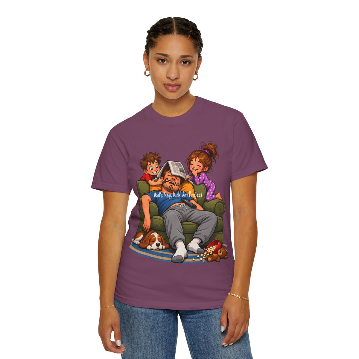 Funny Dad Nap T-Shirt | Kids Prank Sleeping Dad Father's Day Graphic Tee