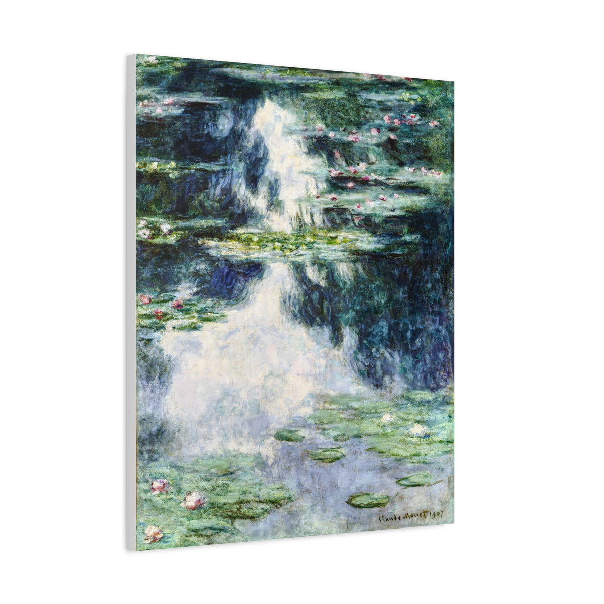 Claude Monet Water Lilies Wall Art | Blue Green Impressionist Pond Print
