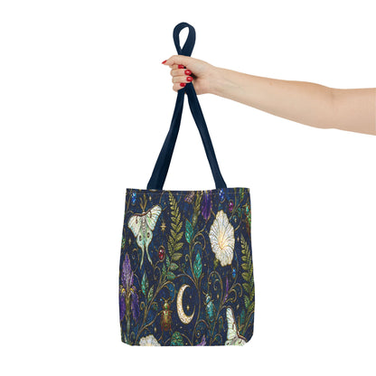 Moonlit Menagerie Garden | Celestial Botanical Tote Bag