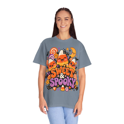 Sweet & Spooky Halloween T-Shirt | Cute Candy Corn Graphic Tee