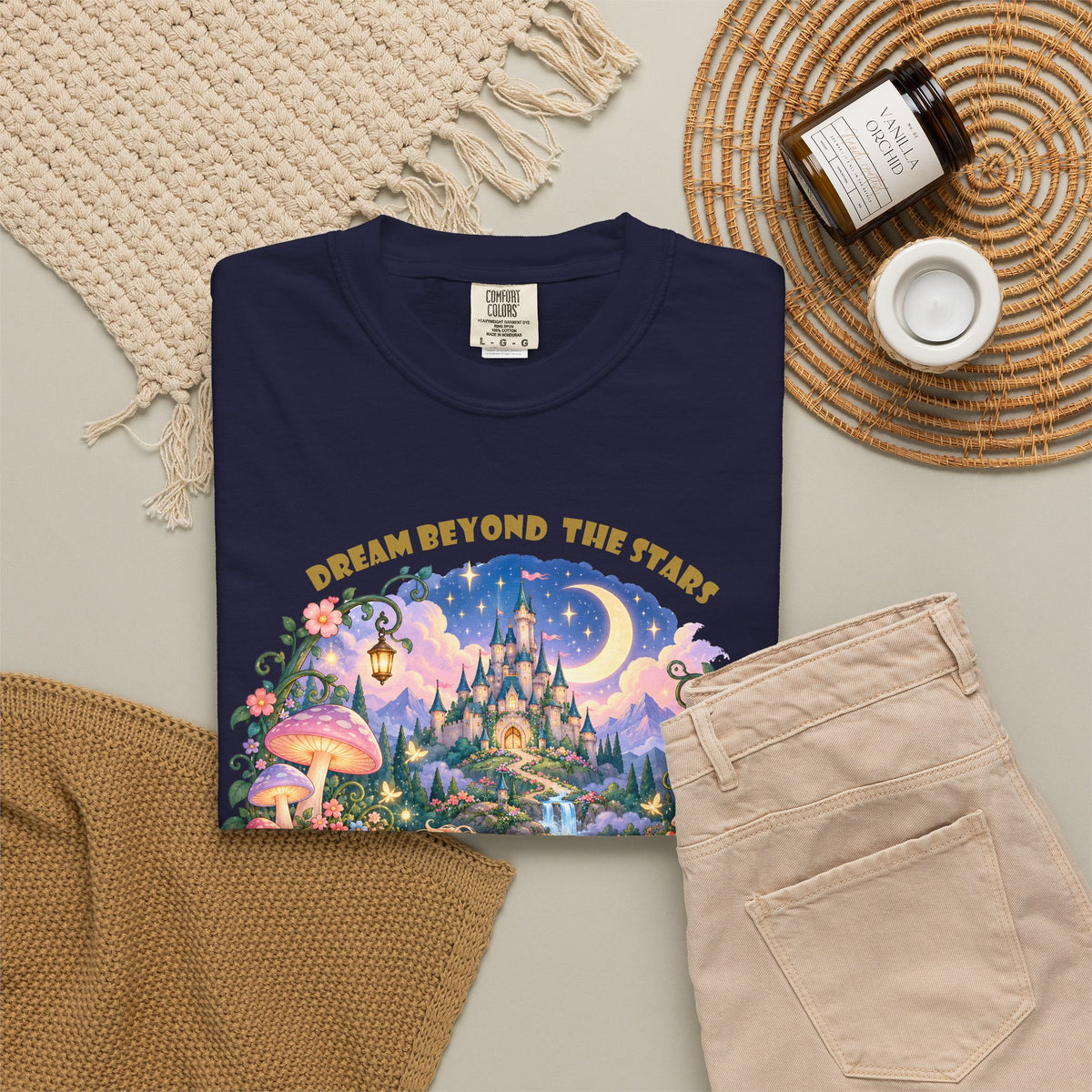 Enchanted Unicorn & Dragon Fairytale T-Shirt – Magical Castle Garden