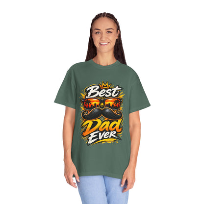 Best Dad Ever T-Shirt | Retro Sunglasses & Mustache Father's Day Tee