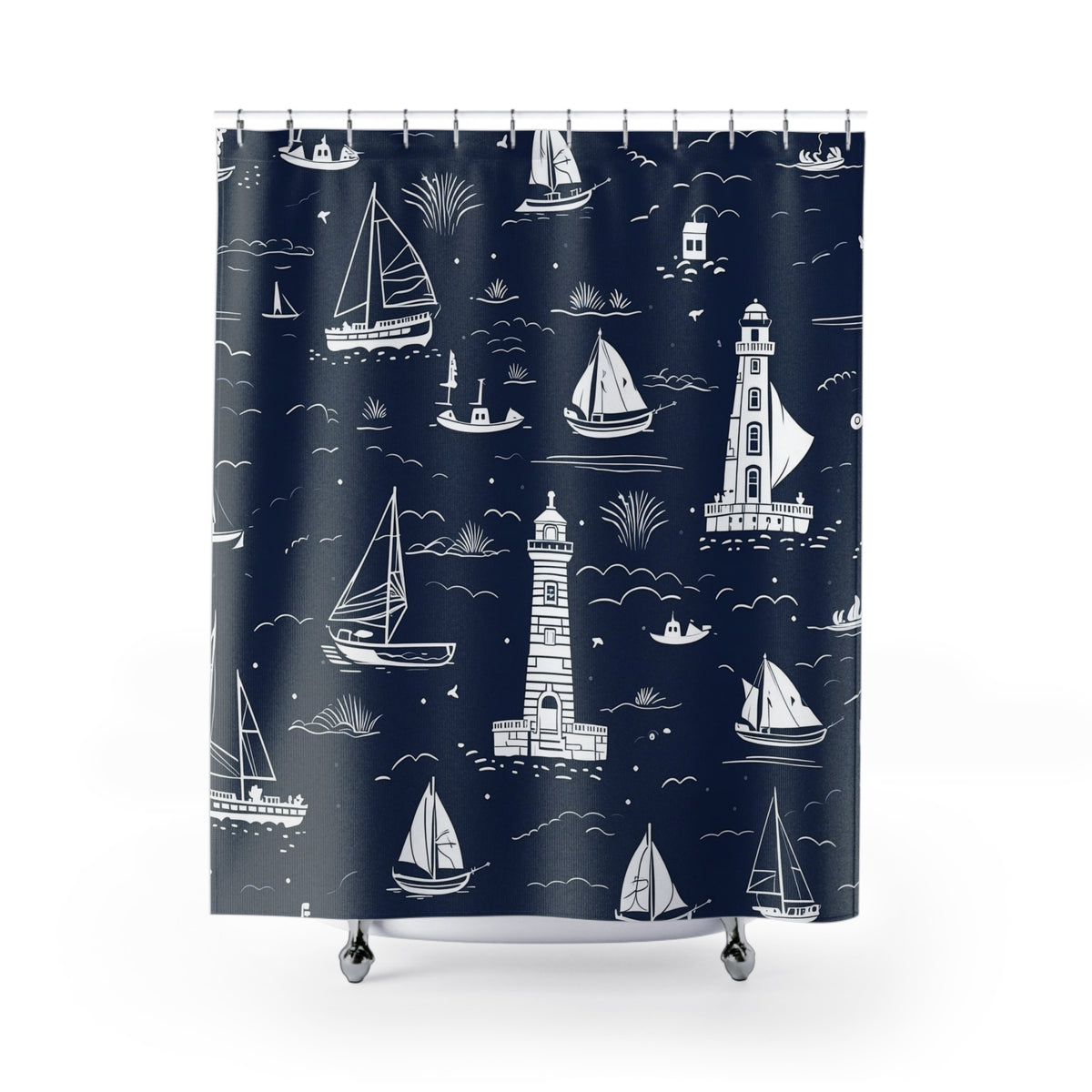 Lighthouse and Boats Shower Curtains