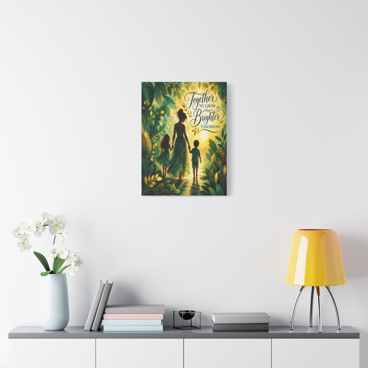Together We Grow Brighter Tomorrows – Mother &amp; Children Wall Art