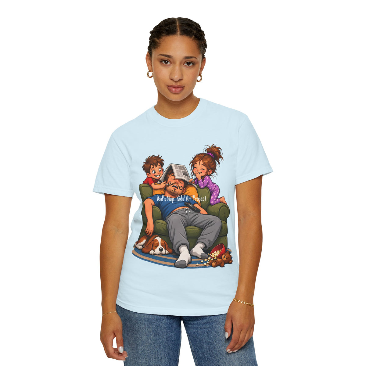 Funny Dad Nap T-Shirt | Kids Prank Sleeping Dad Father's Day Graphic Tee