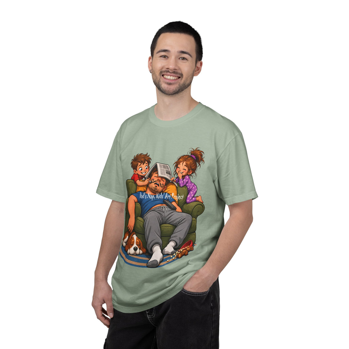 Funny Dad Nap T-Shirt | Kids Prank Sleeping Dad Father's Day Graphic Tee