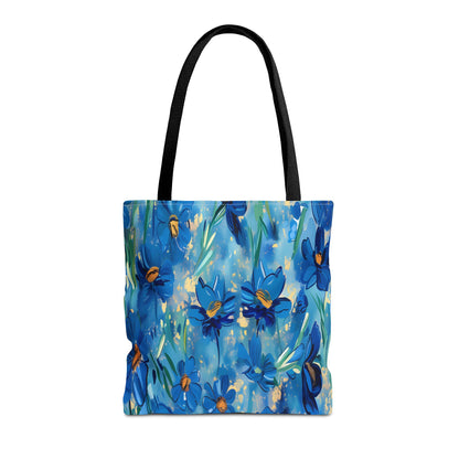 Cobalt Wildflower Meadow – Blue & Gold Painterly Floral Pattern