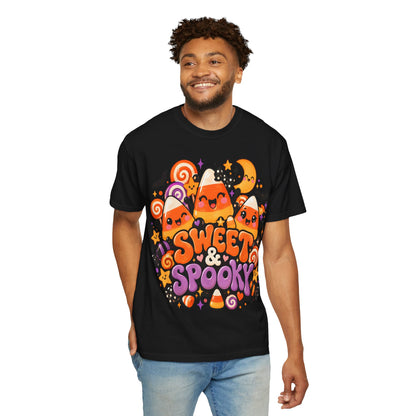 Sweet & Spooky Halloween T-Shirt | Cute Candy Corn Graphic Tee