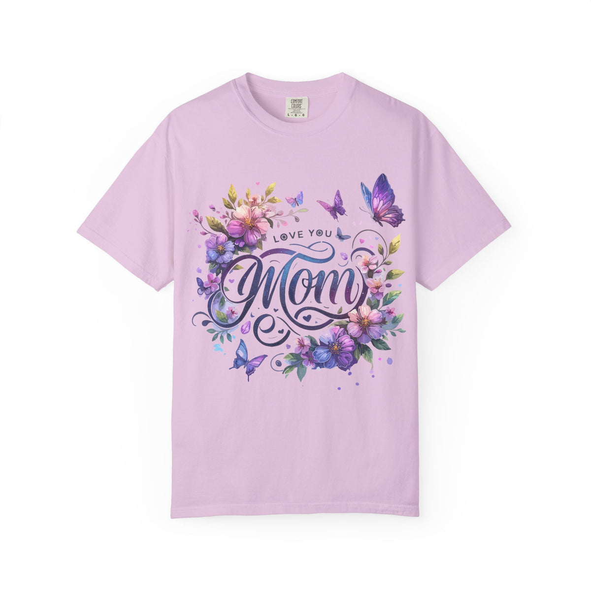 Love You Mom Floral Butterfly Gift Design