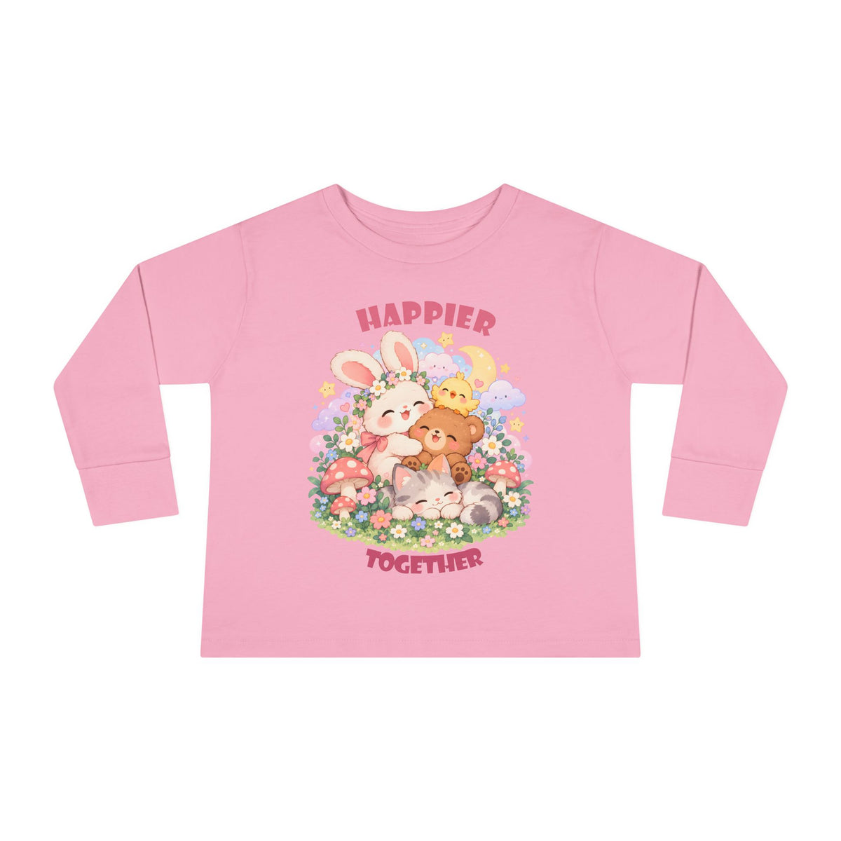 Cute Pastel Woodland Friends Kawaii Animal T-Shirt