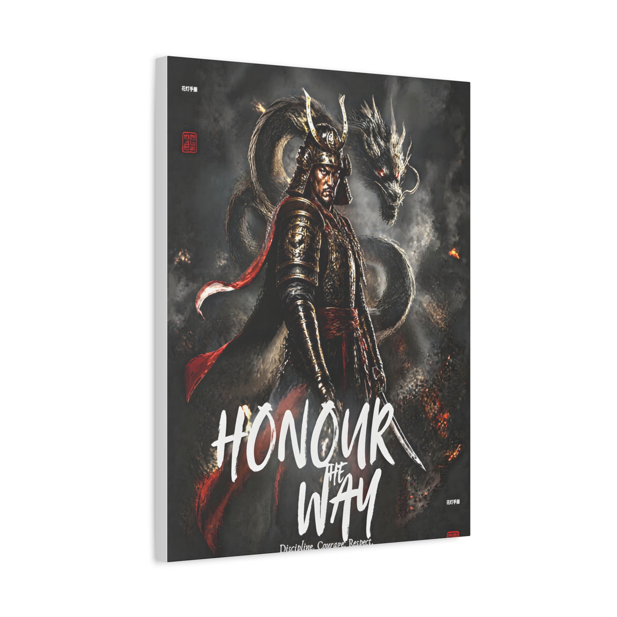 Samurai Warrior Canvas Print — "Honour the Way" Matte Stretched Wall Art