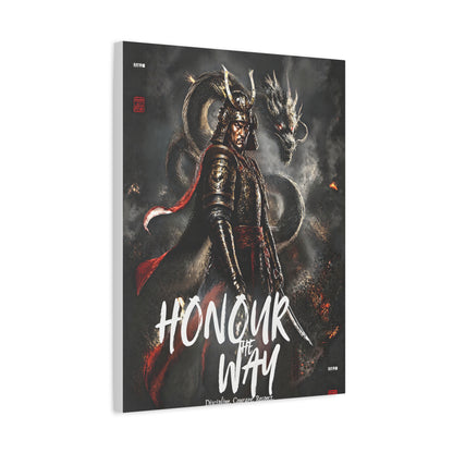 Samurai Warrior Canvas Print — "Honour the Way" Matte Stretched Wall Art