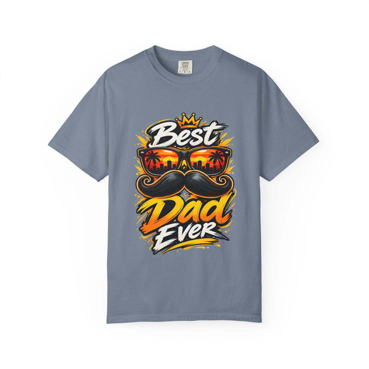 Best Dad Ever T-Shirt | Retro Sunglasses & Mustache Father's Day Tee