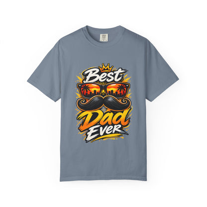 Best Dad Ever T-Shirt | Retro Sunglasses & Mustache Father's Day Tee