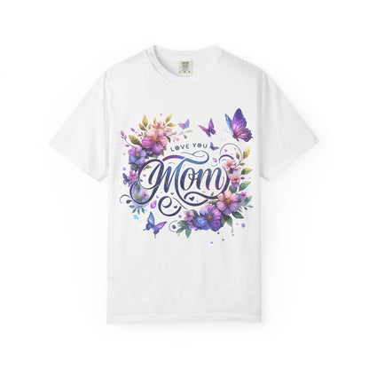 Love You Mom Floral Butterfly Gift Design