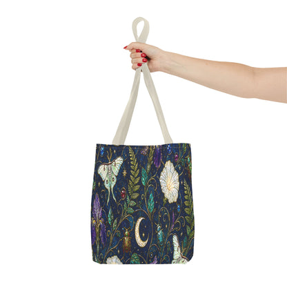 Moonlit Menagerie Garden | Celestial Botanical Tote Bag