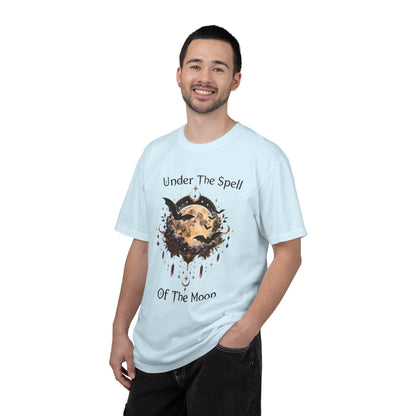 Moonlit Enchantment T-Shirt | Gothic Celestial Moon & Bats Graphic Tee