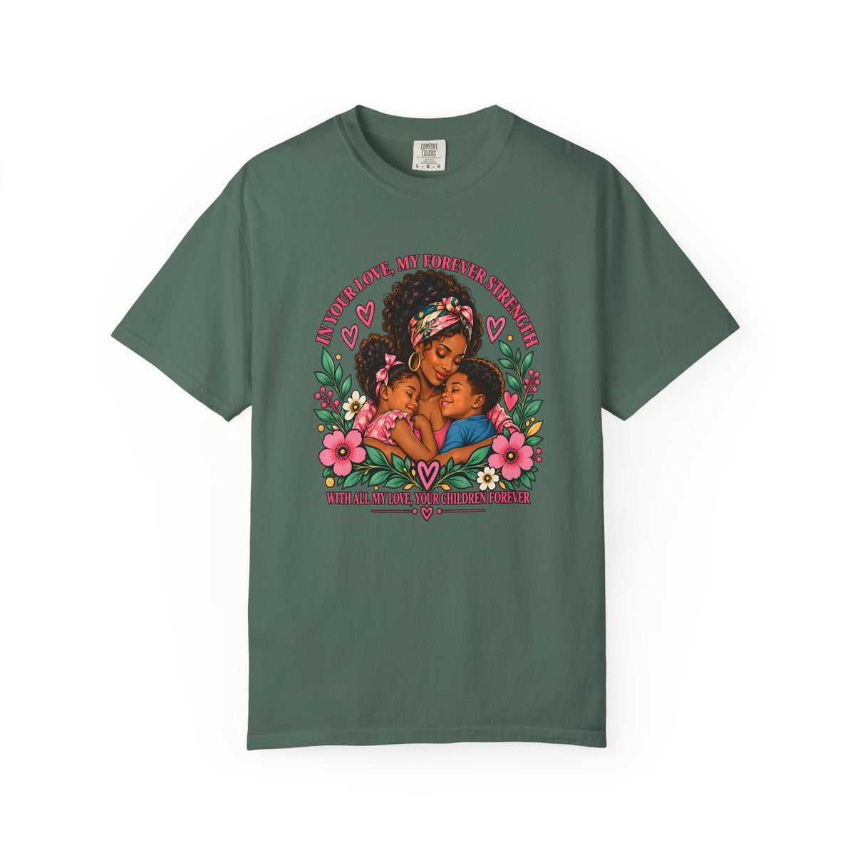 Black Mom & Children Love T-Shirt – Forever Strength Mother’s Day Gift