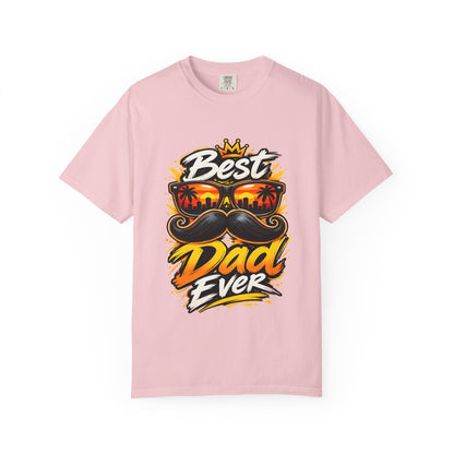 Best Dad Ever T-Shirt | Retro Sunglasses & Mustache Father's Day Tee