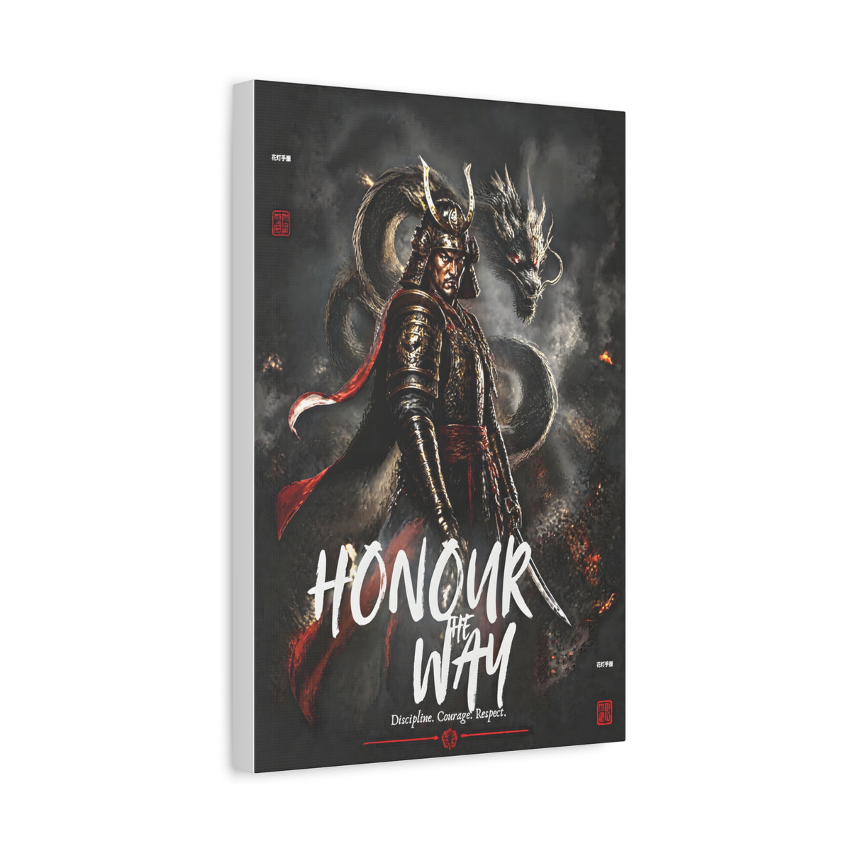 Samurai Warrior Canvas Print — "Honour the Way" Matte Stretched Wall Art