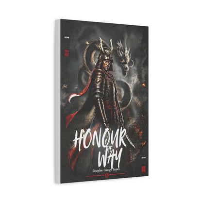 Samurai Warrior Canvas Print — "Honour the Way" Matte Stretched Wall Art