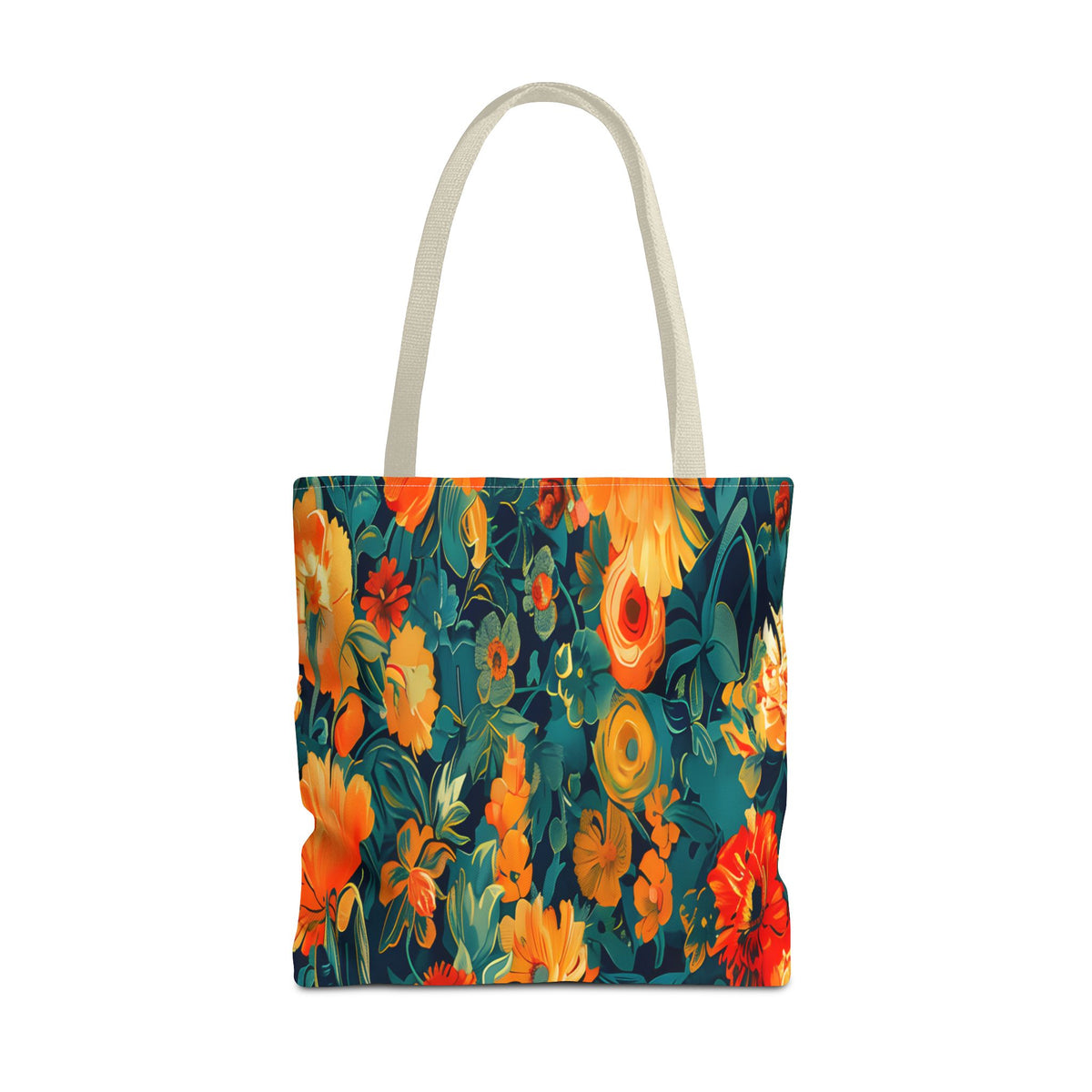Floral Garden Tote Bag — Vibrant Botanical All-Over Print