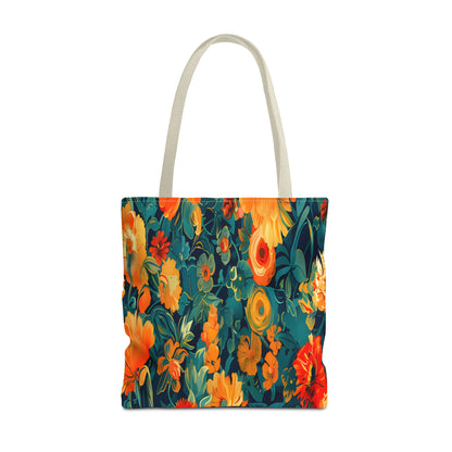 Floral Garden Tote Bag — Vibrant Botanical All-Over Print