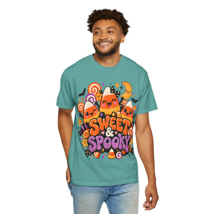 Sweet & Spooky Halloween T-Shirt | Cute Candy Corn Graphic Tee