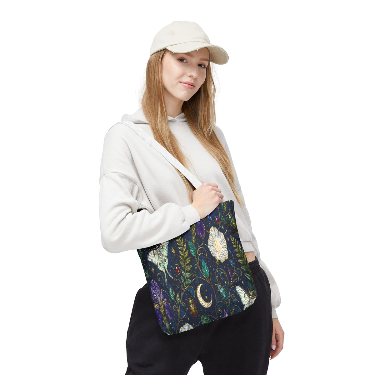 Moonlit Menagerie Garden | Celestial Botanical Tote Bag