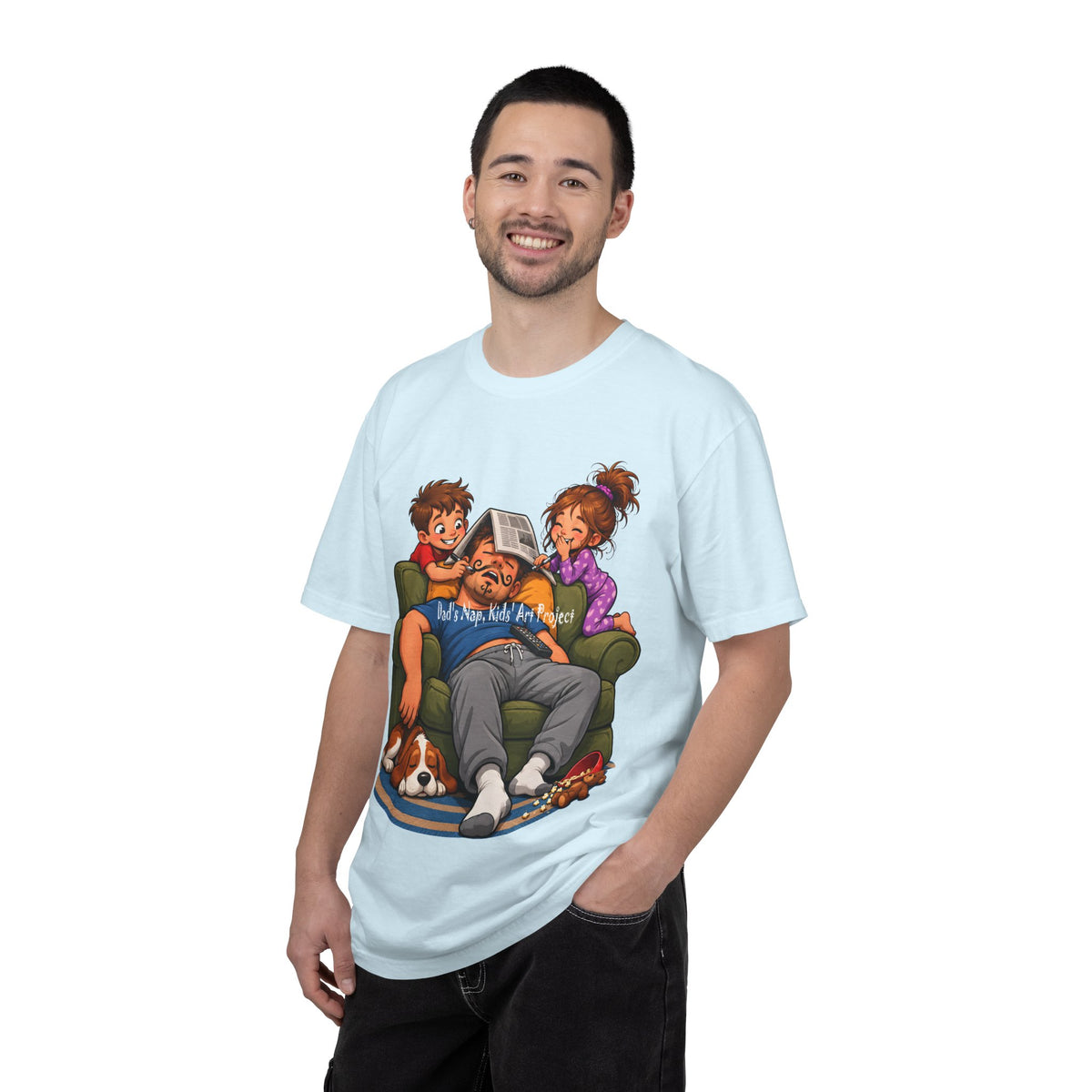 Funny Dad Nap T-Shirt | Kids Prank Sleeping Dad Father's Day Graphic Tee