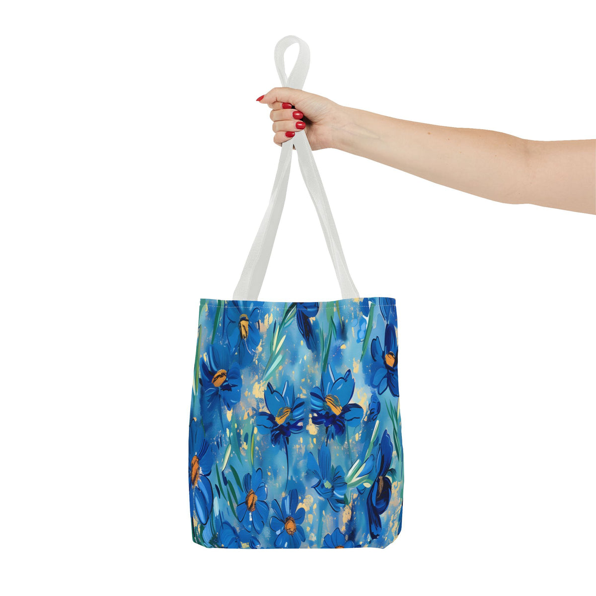 Cobalt Wildflower Meadow – Blue & Gold Painterly Floral Pattern