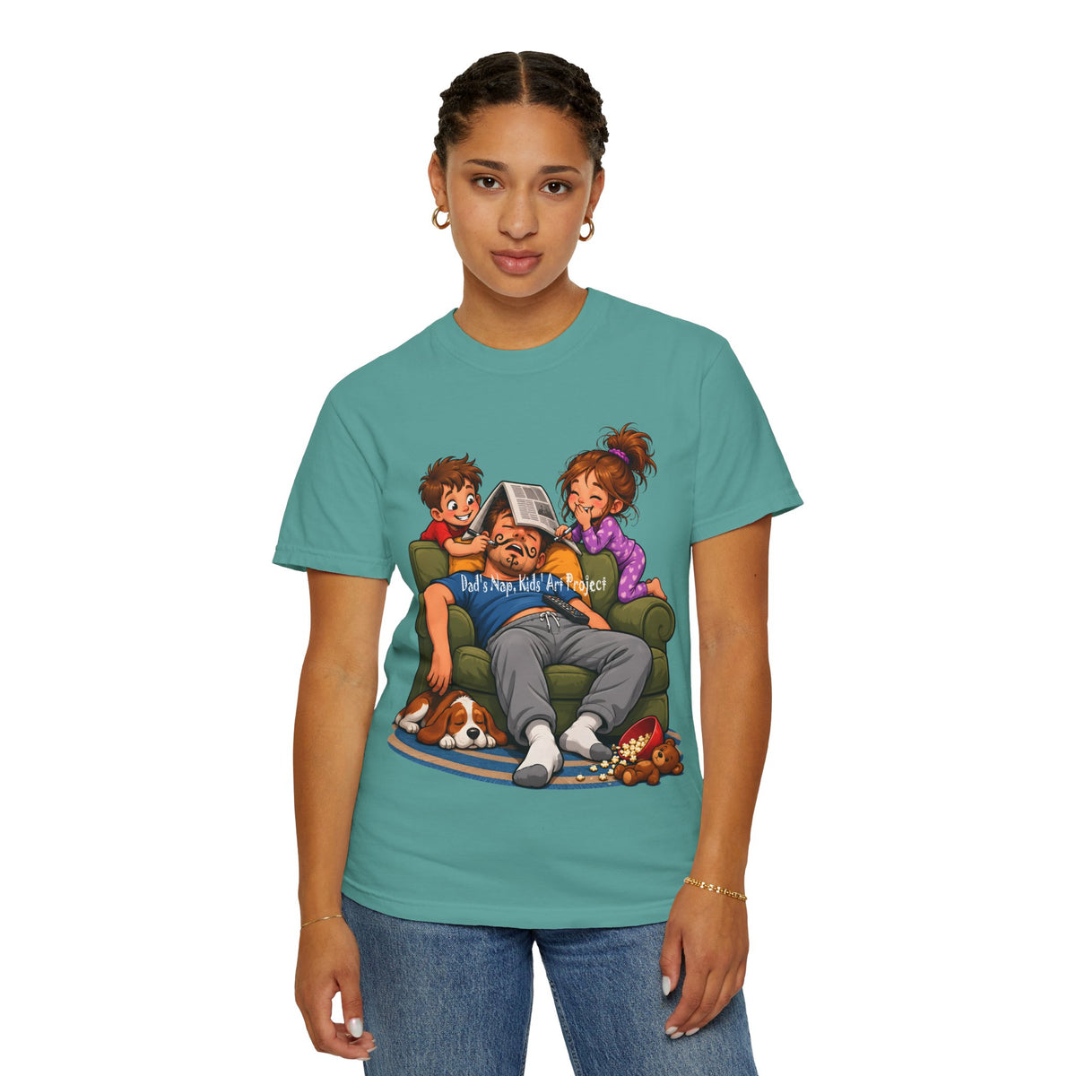 Funny Dad Nap T-Shirt | Kids Prank Sleeping Dad Father's Day Graphic Tee
