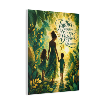 Together We Grow Brighter Tomorrows – Mother &amp; Children Wall Art