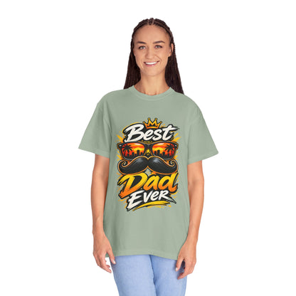 Best Dad Ever T-Shirt | Retro Sunglasses & Mustache Father's Day Tee