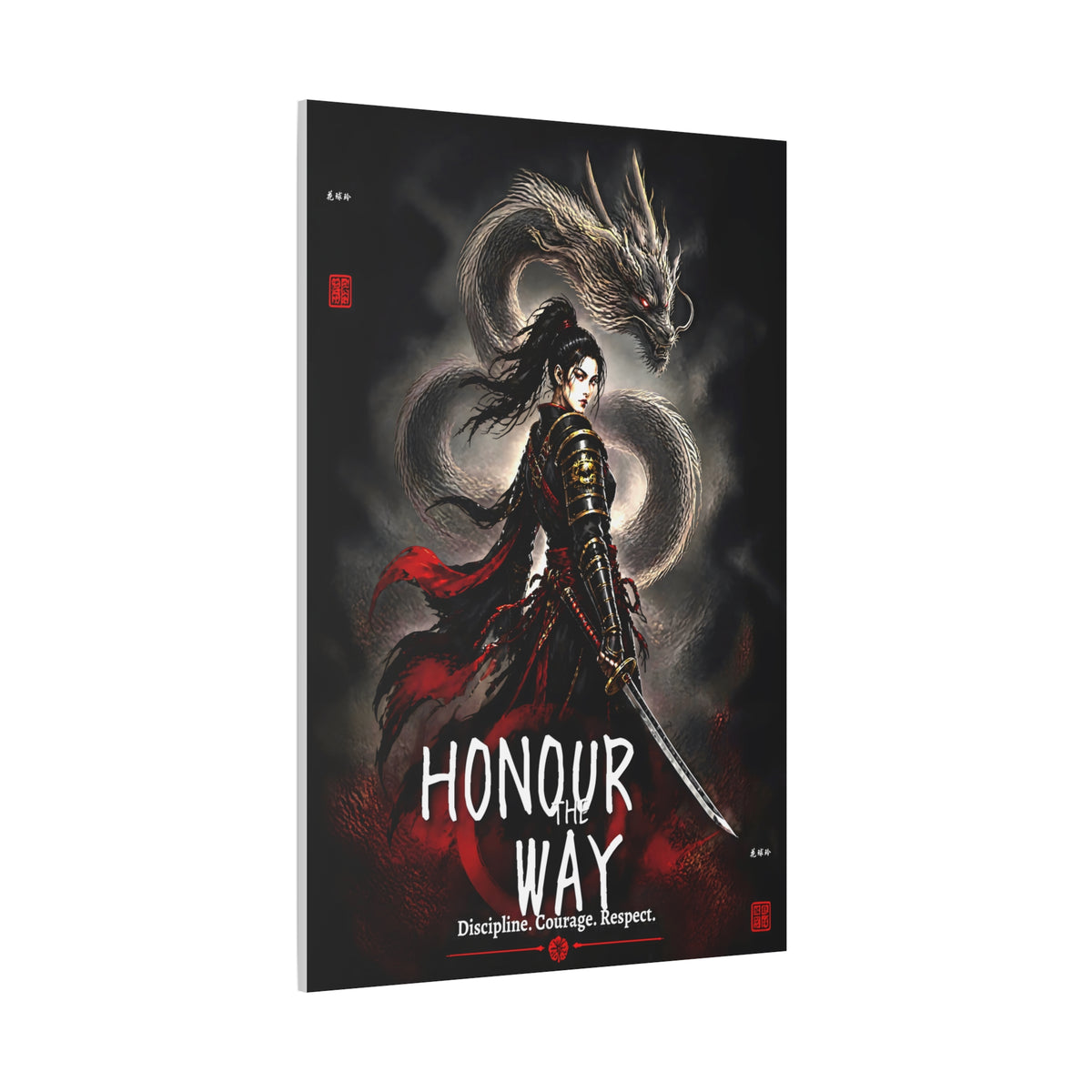 Honour the Way Samurai Dragon Warrior Wall Art