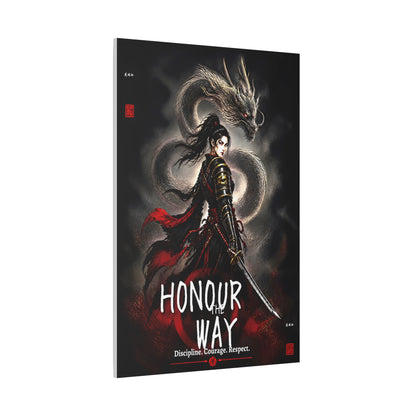 Honour the Way Samurai Dragon Warrior Wall Art