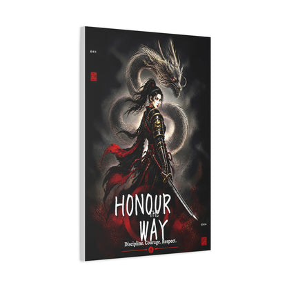 Honour the Way Samurai Dragon Warrior Wall Art
