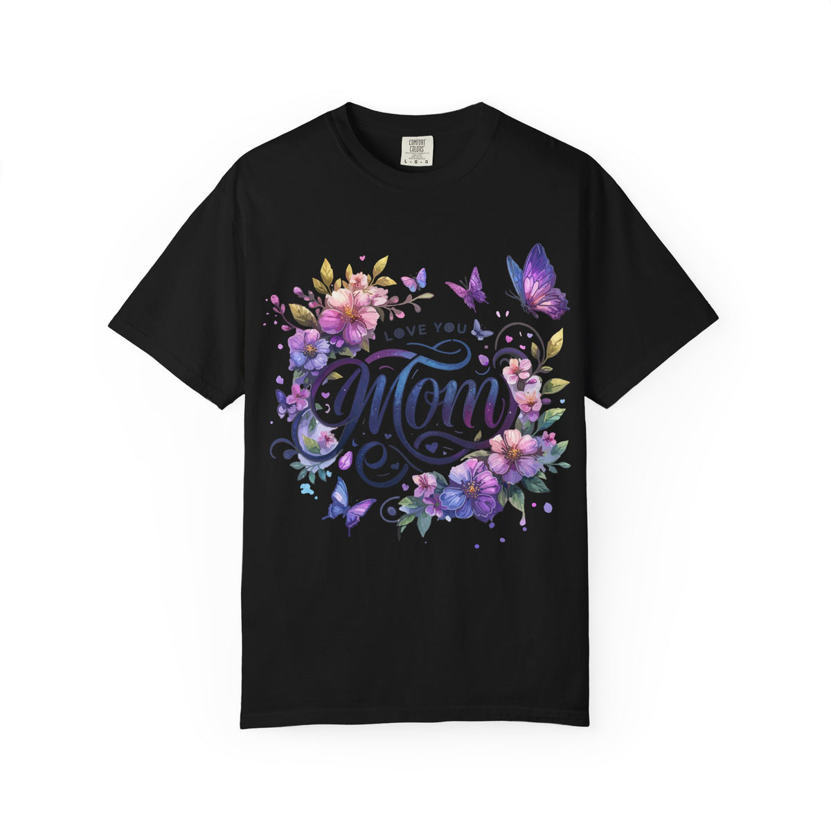 Love You Mom Floral Butterfly Gift Design