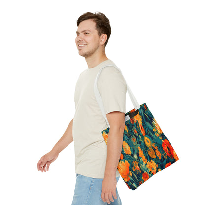 Floral Garden Tote Bag — Vibrant Botanical All-Over Print