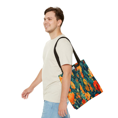 Floral Garden Tote Bag — Vibrant Botanical All-Over Print