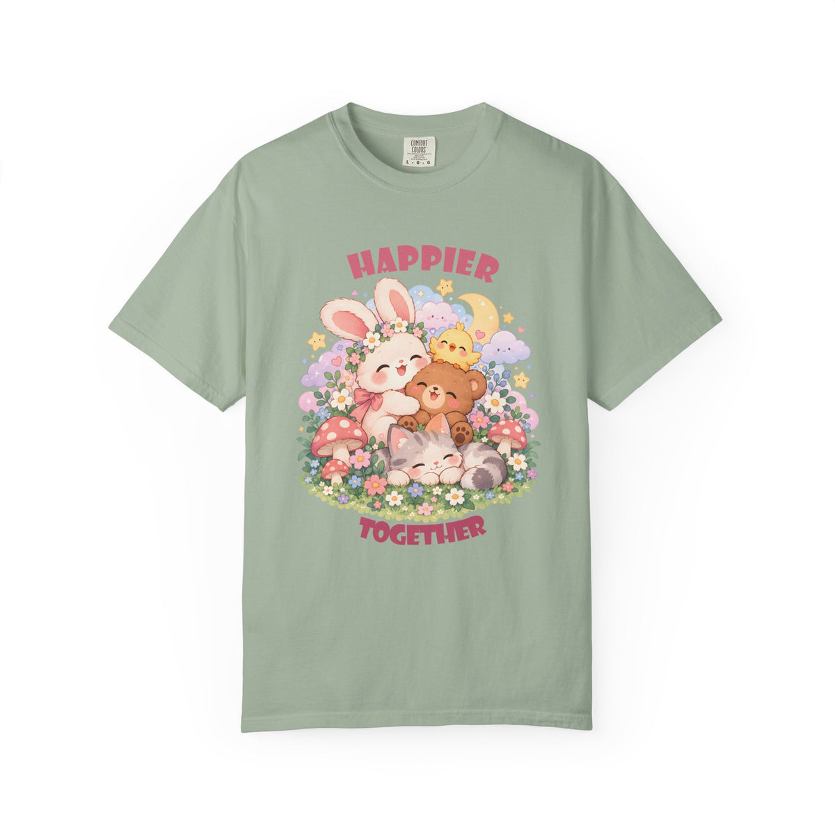 Cute Pastel Woodland Friends Kawaii Animal T-Shirt