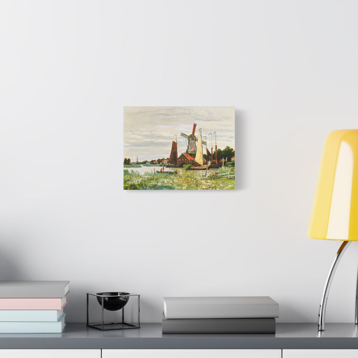 Claude Monet Dutch Windmill Wall Art | Zaandam Impressionist Landscape Print