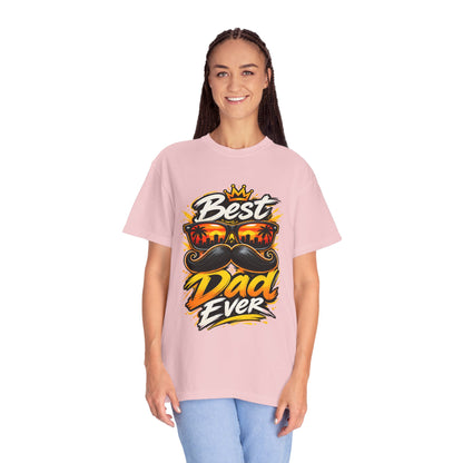 Best Dad Ever T-Shirt | Retro Sunglasses & Mustache Father's Day Tee