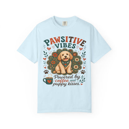 Pawsitive Vibes | Coffee & Puppy Kisses Dog Lover T-shirt