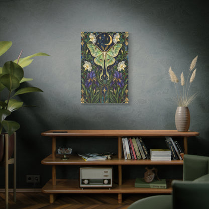 Luna Moth Botanical Canvas Print — Sizes 20 x 30, 24 x 36, 24 x 48