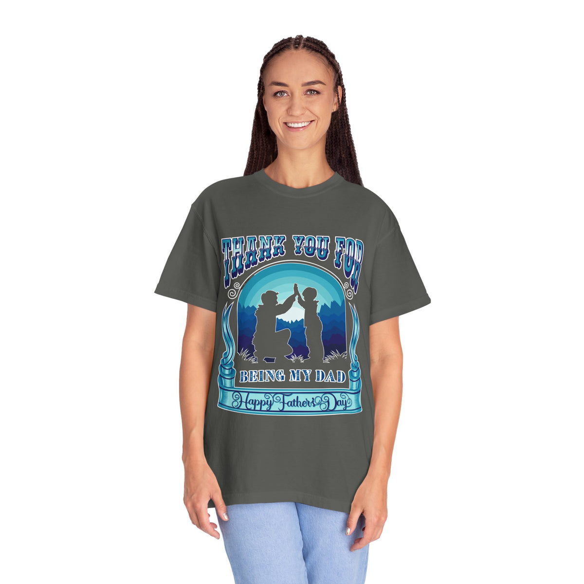 Thank You for Being My Dad T-Shirt | Father's Day High Five Graphic Tee