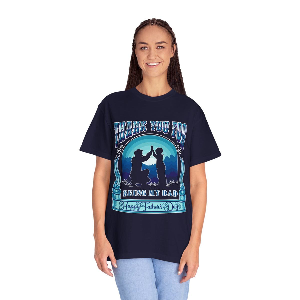 Thank You for Being My Dad T-Shirt | Father's Day High Five Graphic Tee